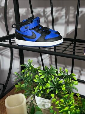 Nike Royal Blue and Black High-Top Sneaker